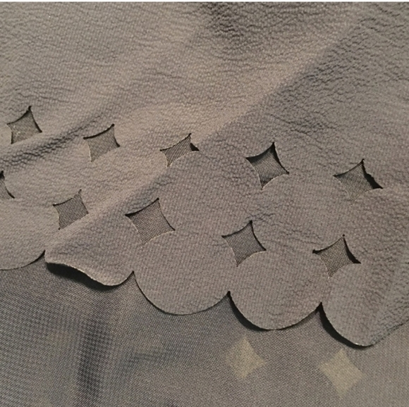 Altar'd State Shift Dress XS Sleeveless Scoop Laser Cutout Neck Blue Left Zip - Picture 3 of 7